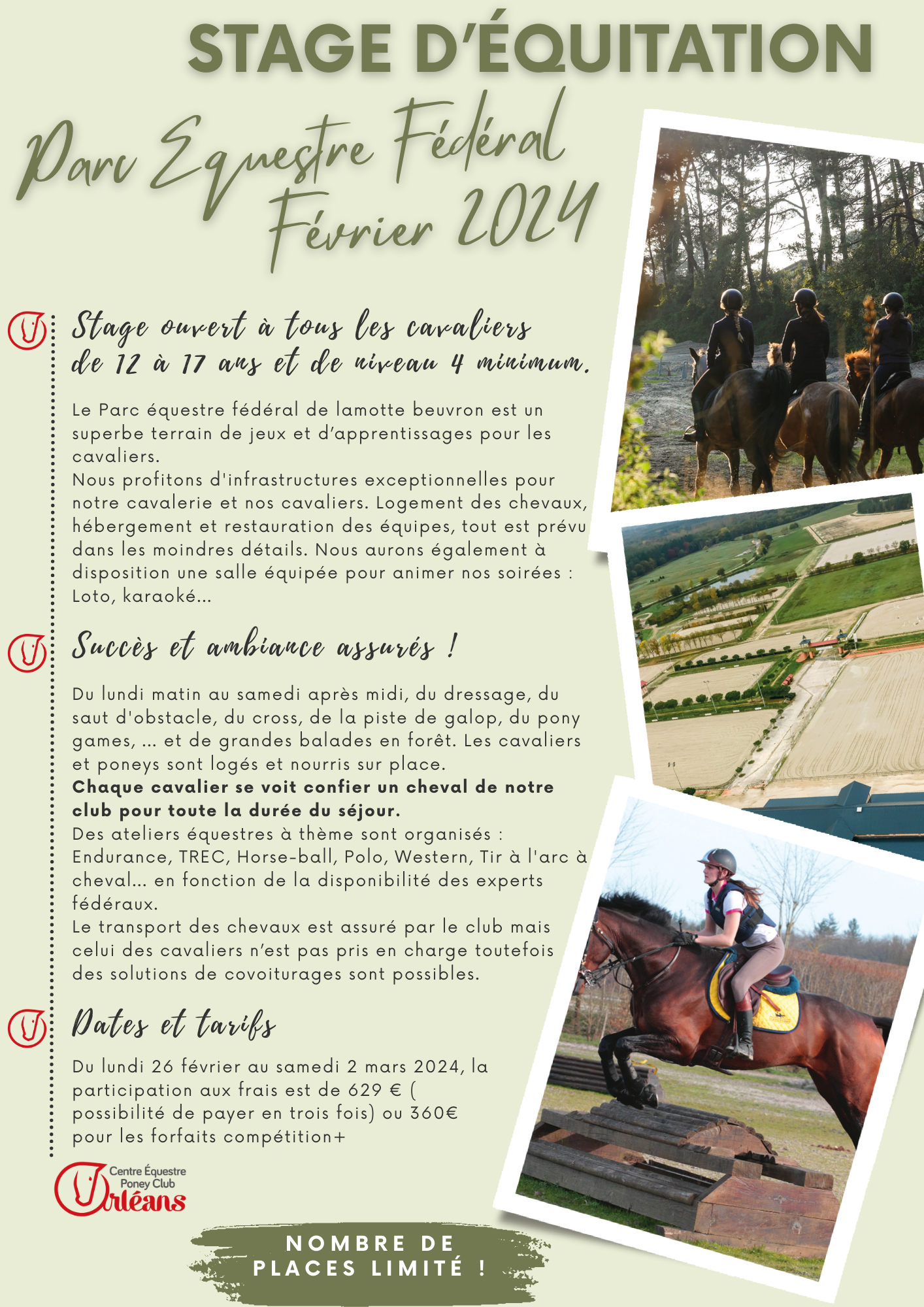 Révision de - Poney Club & Centre Equestre - La Galopade